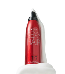 Big Altitude foam mousse emerging from spray dispenser