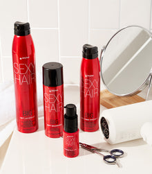 Big styling collection with dry shampoo, sprays and hair tools