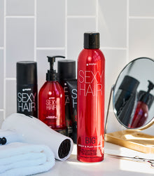 Big Spray & Play Harder with styling tools and accessories