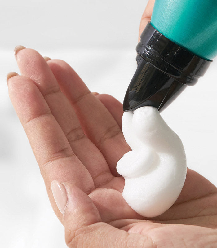 White foam product dispensing from Healthy SexyHair Active Recovery can