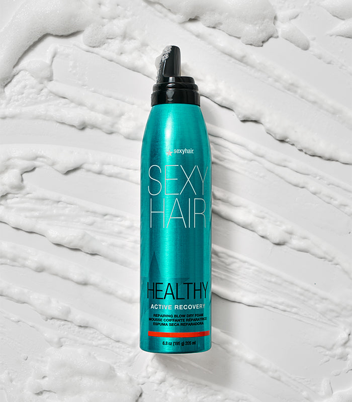 Healthy SexyHair Active Recovery can on textured white background