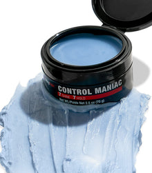 Style SexyHair Control Maniac styling wax showing blue-tinted texture consistency closeup