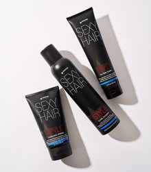 Style SexyHair Curl Power mousse being dispensed showing light foam texture consistency