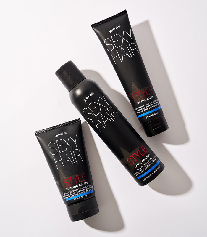 Style SexyHair Curl Power mousse being dispensed showing light foam texture consistency