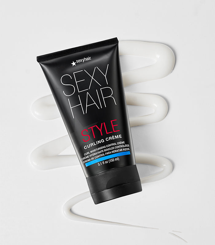 Multiple Style SexyHair curl styling products arranged on light neutral background