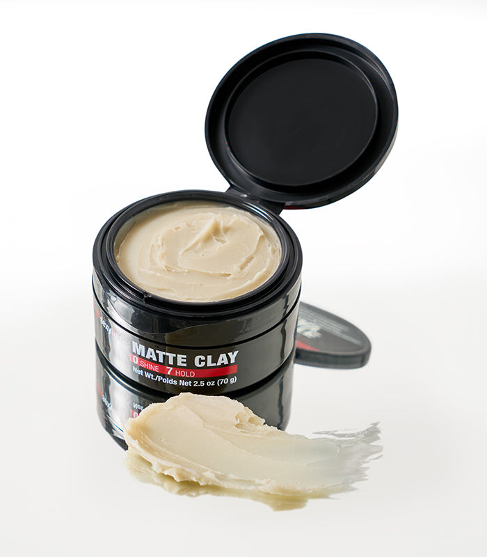 Style SexyHair Matte Clay matte texturizing clay jar product displayed