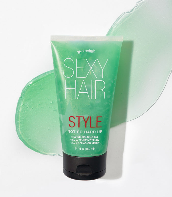 Style SexyHair Not So Hard Up medium holding gel with texture application display