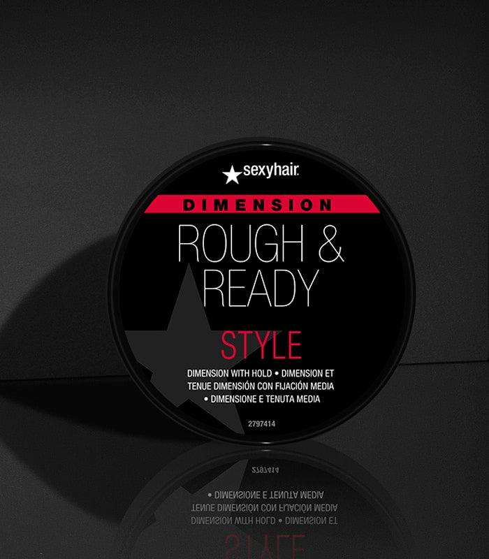 Style SexyHair Rough & Ready dimension styling puddy jar displayed with label