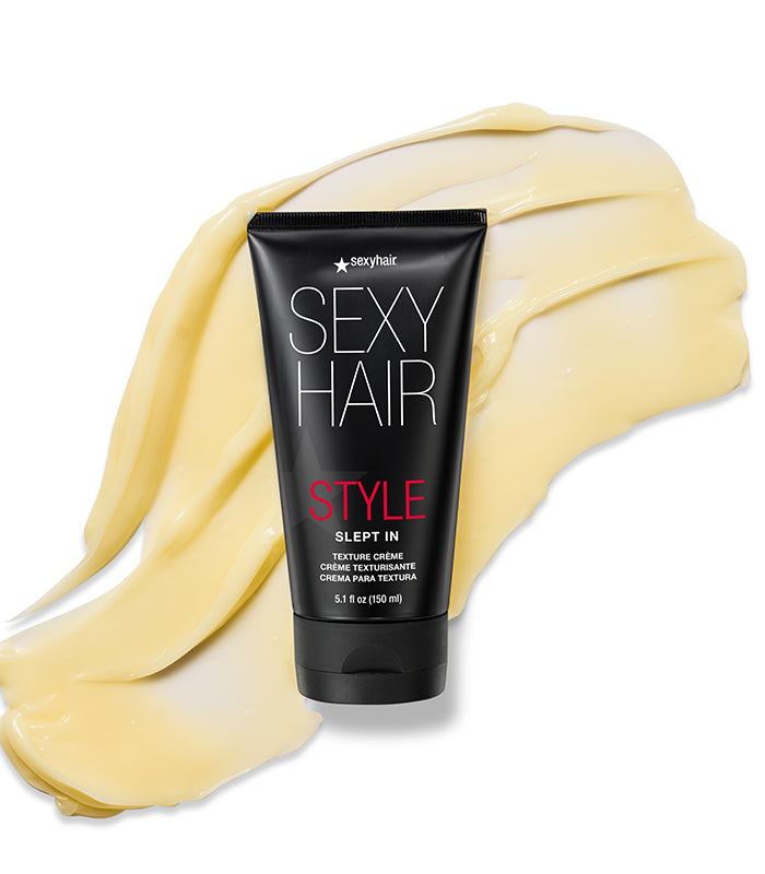 Style SexyHair Slept In texture crème texture application demonstration on surface